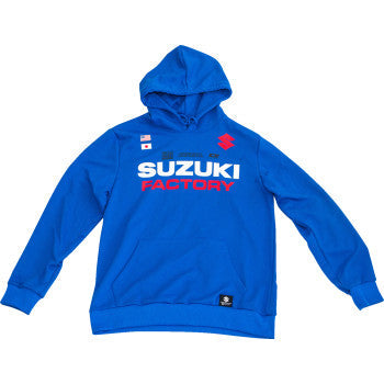 D'COR VISUALS Suzuki Factory Sweatshirt - Blue - Medium 85-214-2