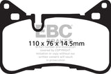 EBC 14 Mercedes-Benz C63 AMG (W204) 6.2 Redstuff Rear Brake Pads DP32117C