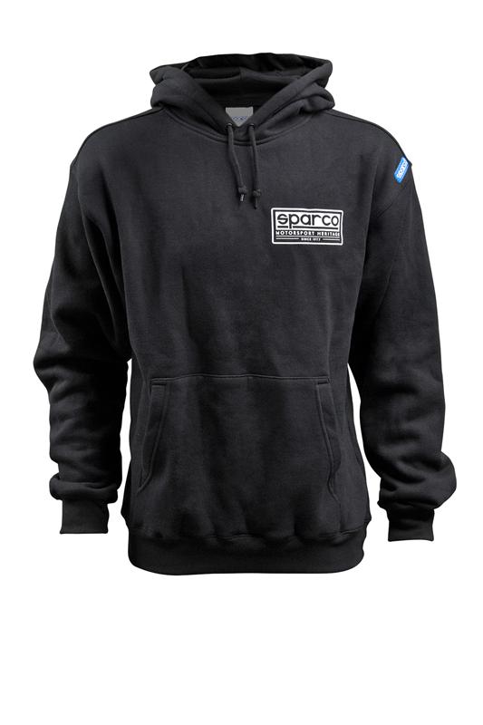 Sparco Swtshrt Hooded Heritage Blk Xx