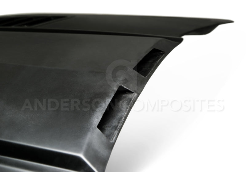 Anderson Composites 15-16 Ford Mustang (Excl. GT350/GT350R) Ram Air Fiberglass Hood AC-HD15FDMU-AB-GF