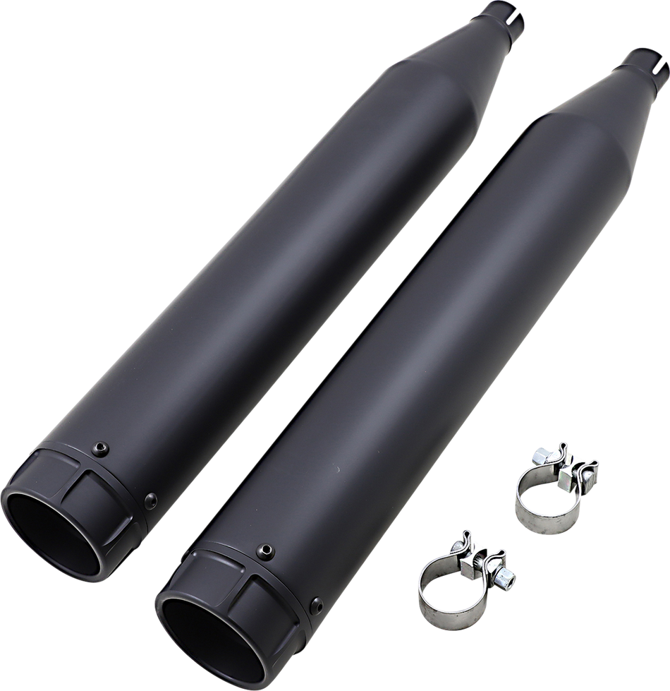 VANCE & HINES 4-1/2" Torquer Mufflers for '95-'16 FL - Black 46673