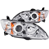 ANZO 2004-2008 Mazda 3 Projector Headlights w/ Halos Chrome 121211