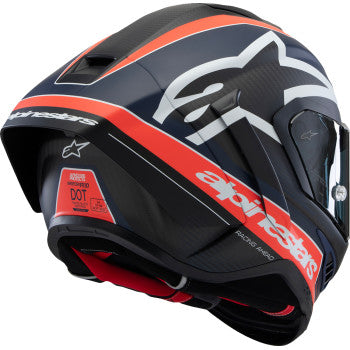 ALPINESTARS Supertech R10 Helmet - Team - Matte Black/Carbon Red Fluo/Blue - XS 8200224-1383-XS