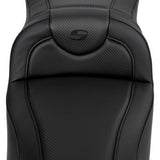 SADDLEMEN Roadsofa™ Extended Reach Seat - Carbon Fiber - Black Stitch - without Backrest - FL '08-'23 A808-07B-186BLK