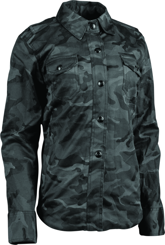 Speed and Strength Speed Society Armored Moto Shirt Camouflage Womens - Large