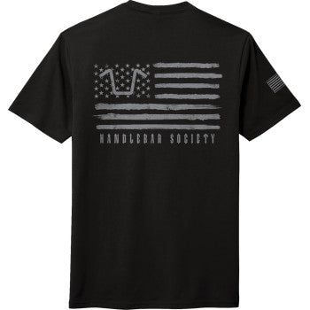American Biker Handlebar Society Perfect Weight T-Shirt - Black/Gray - Large ABBHANDLEBAR08T104BK