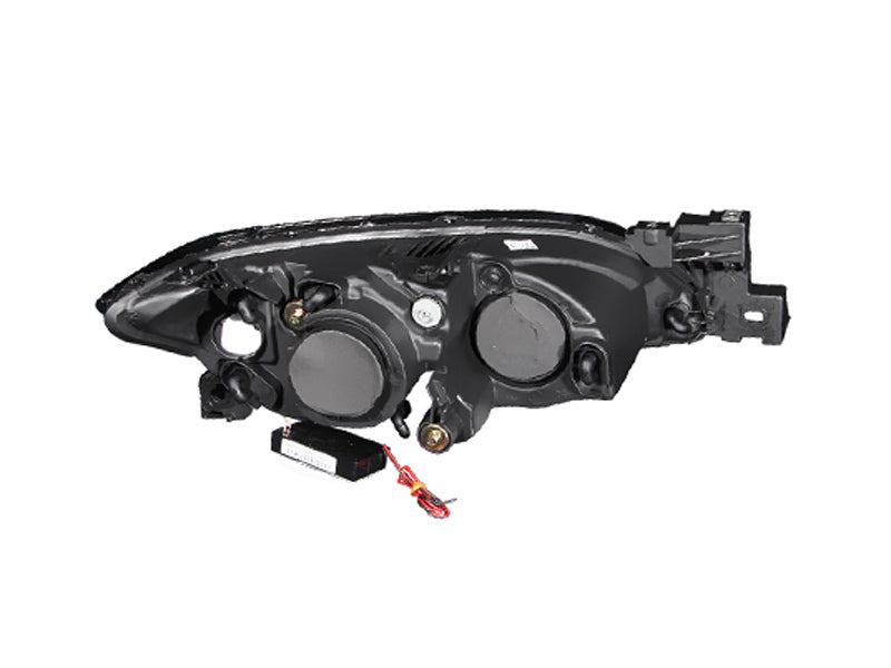 ANZO 2004-2008 Mazda 3 Projector Headlights w/ Halos Chrome 121211