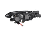 ANZO 2004-2008 Mazda 3 Projector Headlights w/ Halos Chrome 121211