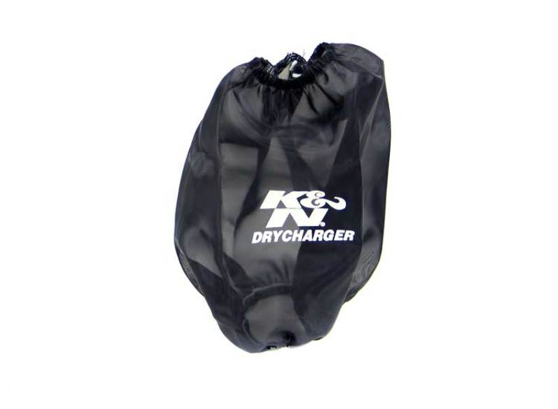 K&N Black Drycharger Round Tapered Air Filter Wrap 5in Top ID / 7.5in Base ID / 8in Height RF-1020DK