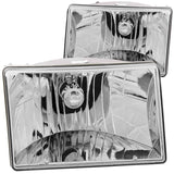 ANZO 1993-1998 Jeep Grand Cherokee Crystal Headlights Chrome 111066