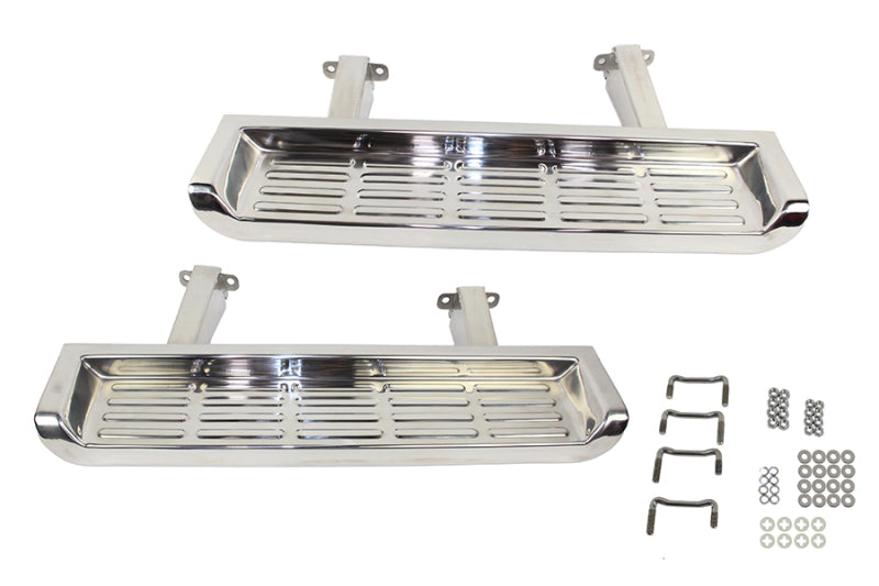 Kentrol 01-06 Jeep TJ Side Steps Pair - - Polished Silver