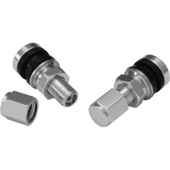 SHOW CHROME Valve Stem - Straight - 1-3/16" - Pair  5-801