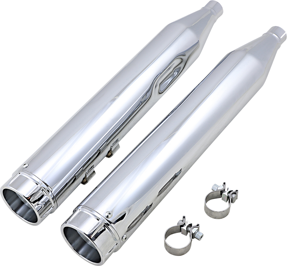 VANCE & HINES 4-1/2" Torquer Mufflers for '95-'16 FL - Chrome 16673