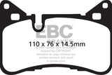 EBC 14 Mercedes-Benz C63 AMG (W204) 6.2 Redstuff Rear Brake Pads DP32117C