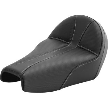 SADDLEMEN Dominator Seat - Black w/ Silver Stitching - XL '04-'22 807-11B-0042