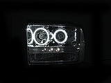 ANZO 2005-2007 Ford Excursion Projector Headlights w/ Halo Chrome w/ LED Strip (CCFL) 1pc 111118