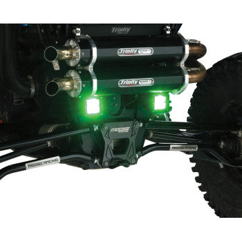 MOOSE UTILITY Light Bar - LED - Green - Square - 3" - Pair MSE-LPKITG