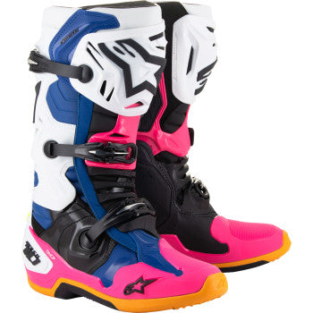 ALPINESTARS Daytona Coast Limited Edition Tech 10 Boots - White/Blue/Pink - US 12  2010020-2014-12