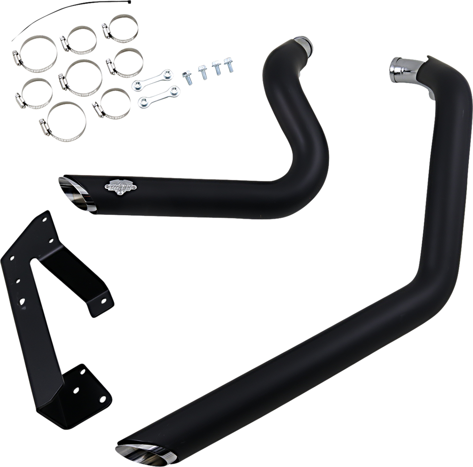 VANCE & HINES Shortshots Staggered Exhaust System - Black 47219