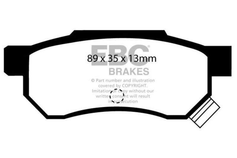 EBC 92-94 Acura Integra 1.7 Vtec Greenstuff Rear Brake Pads DP2642/2