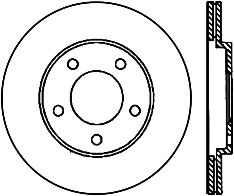 StopTech Power Slot 05-10 Mustang V6/4.0L / GT V8-4.6L Rear Right CRYO Rotor 126.61087CSR