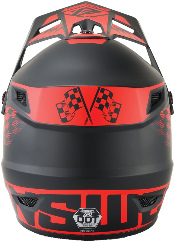 Answer AR1 Sweep Helmet Black/Red - Medium 442904