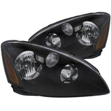 ANZO 2002-2004 Nissan Altima Crystal Headlights Black 121109