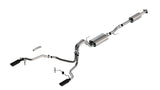 Borla F-150 2021 2.7L/3.5L 4dr CC SB EC STB Lar/KingR/Plnm/LTD 3/2.25 SRE CB Touring BLK CHR Tips 140862BC