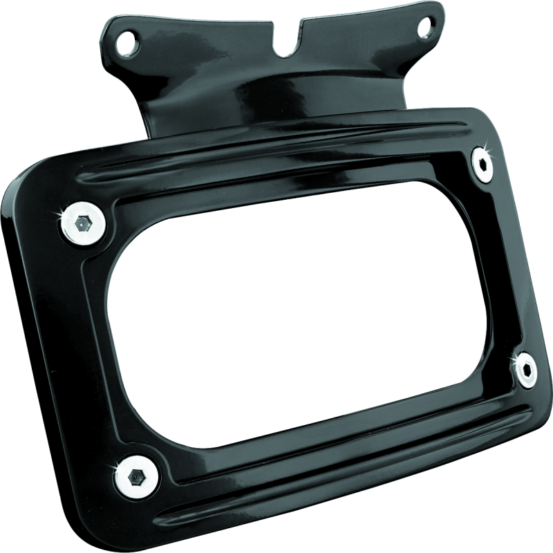 Kuryakyn Curved License Plate Mount Black 3149