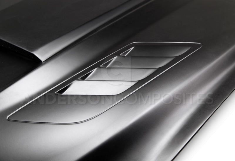 Anderson Composites 15-16 Ford Mustang (Excl. GT350/GT350R) Ram Air Fiberglass Hood AC-HD15FDMU-AB-GF