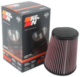 K&N Universal Clamp-On Air Filter 3-1/2in 10 Degree Flange 5-3/4in B 4-1/2in x 3-1/4in T 7in H RU-1033