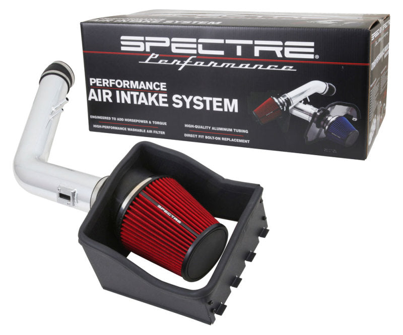 Spectre 11-14 Ford F250/350 V8-6.2L F/I Air Intake Kit - Polished w/Red Filter 9001