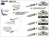 Arrow Suzuki Gsx-S 750 Silenciador Pro Race Nichrom Dark Homologado Con Tubo De Conexion Para Colectores Originales Y Arrow 71776prn