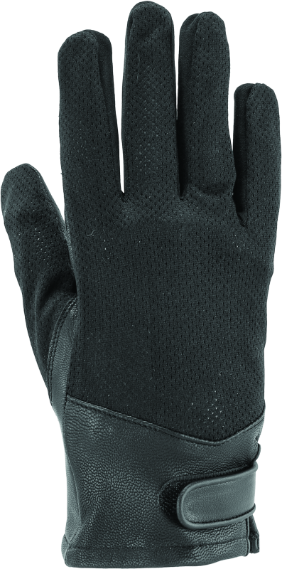 River Road Pecos Leather Mesh Gloves Black - Small 94484