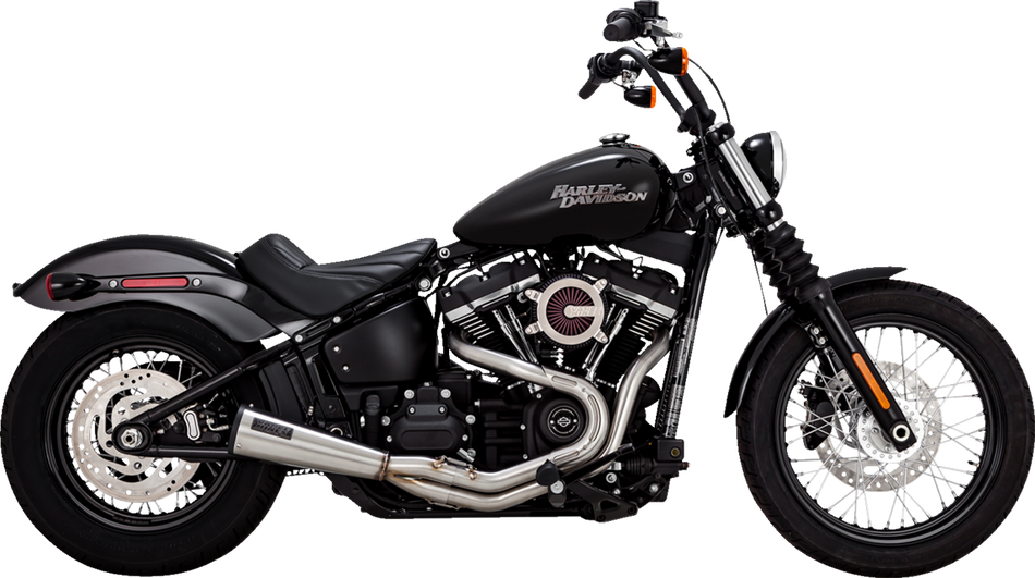 VANCE & HINES 2-into-1 Upsweep Exhaust System - Brushed - Stainless Steel 27323