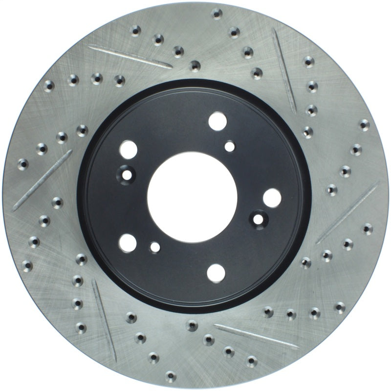 StopTech Slotted & Drilled Sport Brake Rotor Front Left 13 Honda Accord Sport 127.40086L