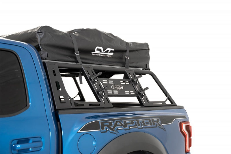 Addictive Desert Designs 2015+ Ford F-150 Overlander Chase Rack w/ 3rd Brake Light - Hammer Black