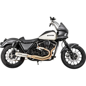 BASSANI XHAUST 2-into-1 Exhaust System with Super Bike 4" Muffler - Stainless Steel 1FXR3SS