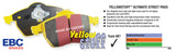 EBC 13+ Jaguar F-Type (Cast Iron Rotors Only) 3.0 Supercharged (340) Yellowstuff Front Brake Pads DP42189R