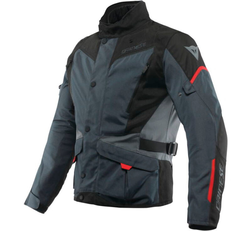 Dainese Tempest 3 D Dry Jacket Ebony/Black/Lava Red Size - 50 201654642-80E-50