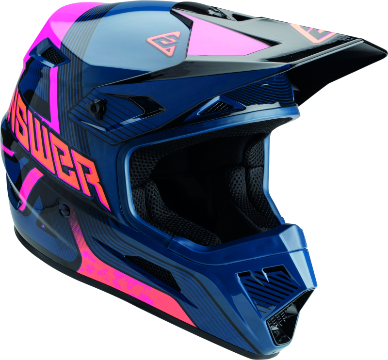 Answer AR1 Vendetta Helmet Dark Blue/Rhodamine/Orange - XL 447701