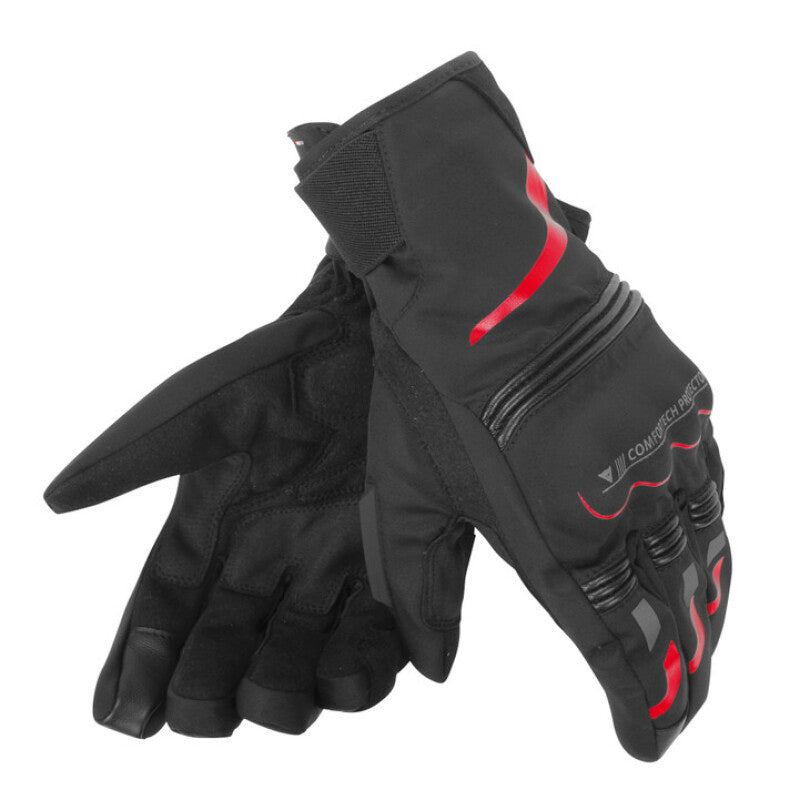 Dainese Tempest D-Dry Gloves Black/Red Unisex - Large 201815872-R08-L