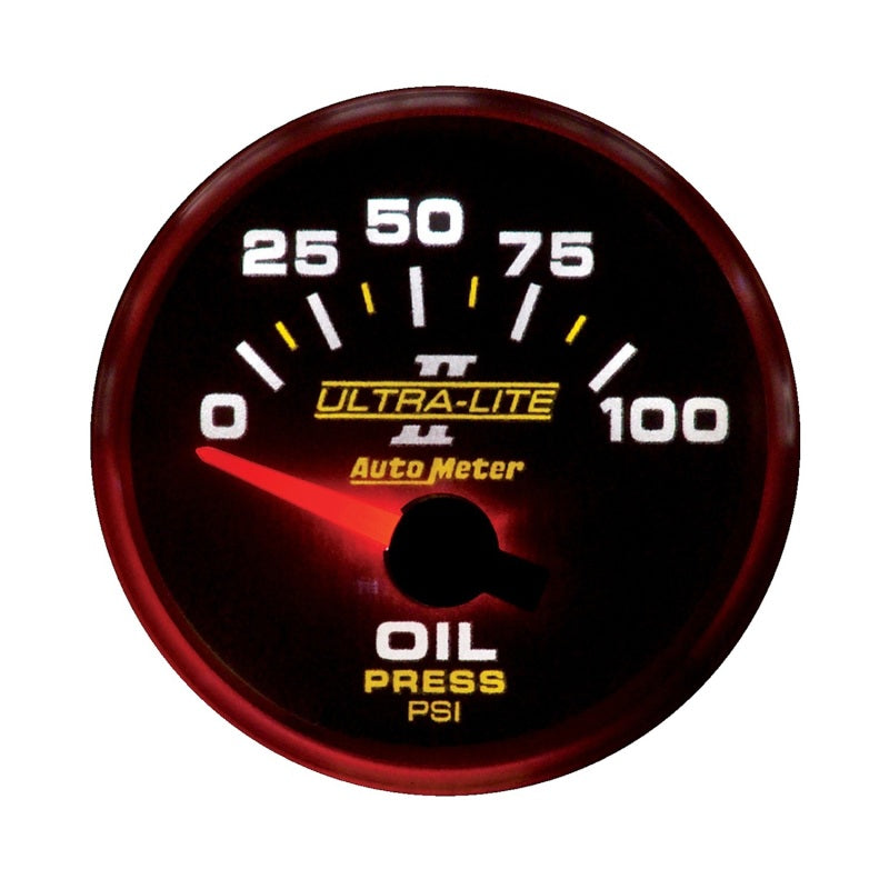 Autometer Ultra-Lite II 52mm 0-100 PSI Electrical Oil Pressure Gauge 4927