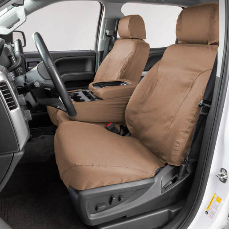 Covercraft 09-14 Ford F150 Polycotton SeatSaver Custom Front Row Seat Covers - Tan SS2412PCTN