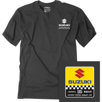 FACTORY EFFEX Suzuki Starting Line T-Shirt - Heather Charcoal - Medium 27-87402