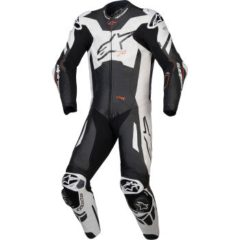ALPINESTARS GP Plus v4 Sprint 1-Piece Leather Suit - Black/Red Fluo/White - US 42 / EU 52 3150225-1231-52