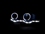 ANZO 2000-2003 BMW X5 Projector Headlights w/ Halo Black 121398