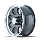 ION Type 171 16x8 / 5x139.7 BP / -5mm Offset / 108mm Hub Black/Machined Wheel 171-6885B