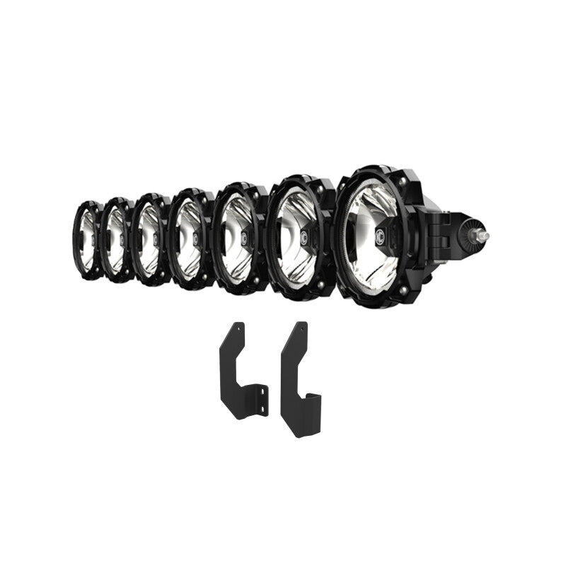 KC HiLiTES 11-16 Ford Super Duty Gravity LED Pro6 7-Light Bar Kit - Front Bumper 91344