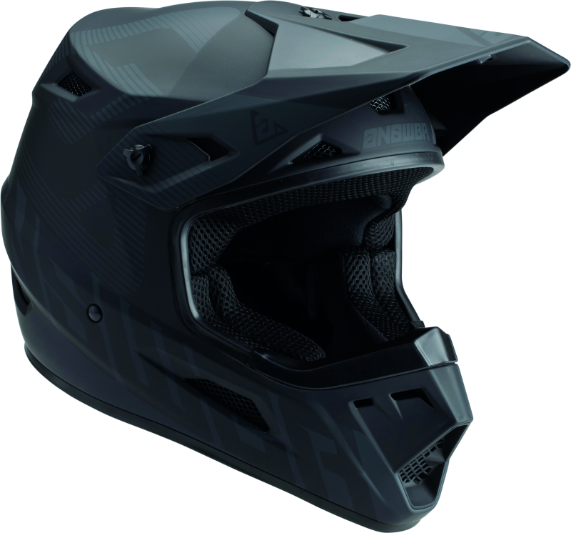 Answer AR1 V2 Bold Helmet Black/Dark Grey Youth - Large 447762